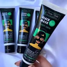 Máscara Facial Carvão 50g Black Mask Limpeza de Pele Controle de Oleosidade 1 2 4 Unidades