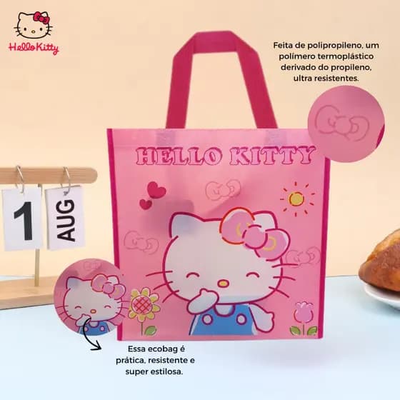 Sacola Ecobag hello kitty Sanrio Ecológica Presente coisas da hello kitty