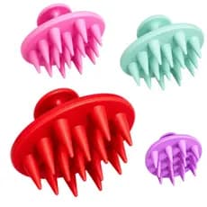 Massageador Capilar Silicone Escova Massageadora Couro Cabeludo Shampoo Premium Multifuncional