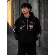 Moletom Canguru Streetwear Grafite STONES Smile Estilo Urbano Flanelado Com Capuz Unissex Rabisco