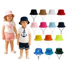 Chapéu Bucket Bebê Infantil Praia Com Cordinha E Regulagem