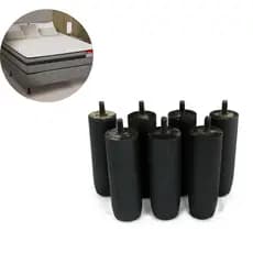 Kit Pes pezinho Cama Box Casal Solteiro Com 7 unidade Madeira Com 12cm