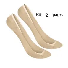 meia sapatilha super invisível feminina adulto Selene kit 2 pares