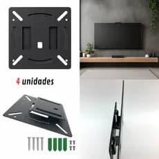 Suporte Fixo Universal TV Monitor 14" a 28" | Aço Reforçado | VESA 75x100 | Até 15kg