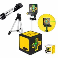 Kit Nível a Laser Verde Autonivelante com Tripé Ajustável Bateria Recarregável Suporte Magnético 20m