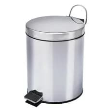 Lixeira Inox Pedal E Balde 4,5 Litros Lixeira Para Banheiro