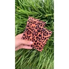Porta Cartão Feminino E Porta CNH Animal Print Em Couro Sintético