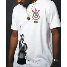 Camisa Corinthians Dr. Sócrates Magrão / Camiseta 100% Poliéster Timão Democracis Corinthiana