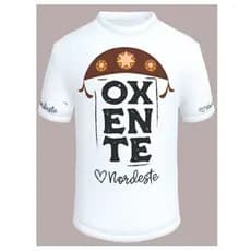 Camiseta Unissex (EXG) Oxente Nordeste / Estampas na Frente e  mangas / Baby Look Camisa Nordestina