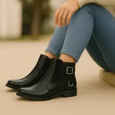 Bota feminina Cano Curto Muito Confortável Moda Outono Inverno blogueira
