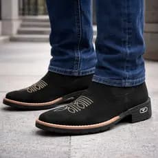 Botina Masculina Elegante Bota Chelsea Camurça Confortável - LANÇAMENTO Country 2026