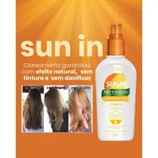 Sun In Clareador de Cabelos – Ilumine Seus Fios ao Sol com Efeito Natural, Sem Tintura e Sem Danificar