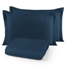Kit Cobre Leito Casal Padrão 3 Peças 170 Fios Liso Cama Box