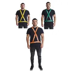 Colete Refletivo Tipo X Sinalizador Florescente Segurança Esporte Ciclismo Maicol