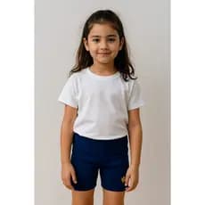 Bermuda Infantil Meninas Suplex Escolar Confortável Flexível