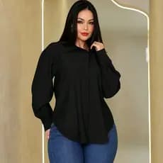 Camisa oversized  Manga Longa linho marrante