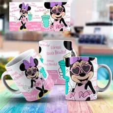 Caneca Porcelana Presente - Férias Sua Linda - Minnie Mouse