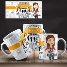 Caneca Porcelana Profissões Fotografa