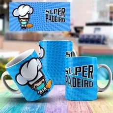Caneca Porcelana Presente Profissões Super Padeiro