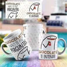 Caneca Porcelana - Chocolate Não Te Faz Perguntas - Flork