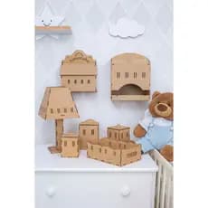 Kit Higiene Bebê Passa Fita 8 Pç Mdf Mult Uso Pronta Entrega