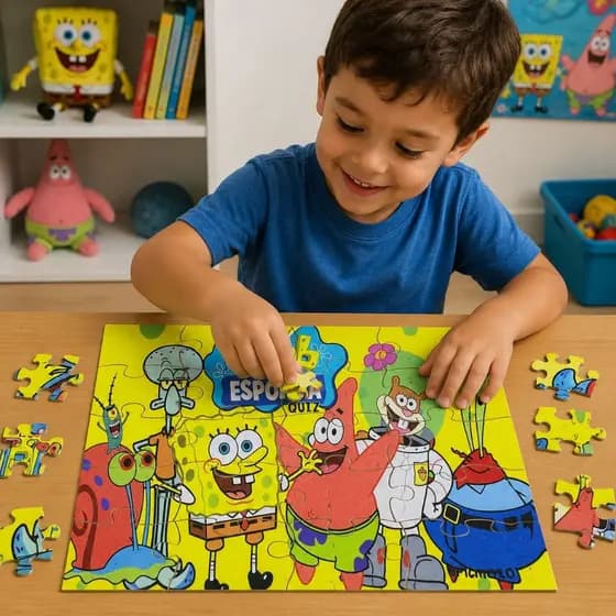 Quebra Cabeça Infantil em MDF Amarelo  Menor Preço