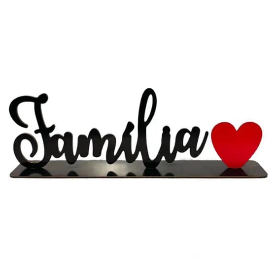 Palavras De Mesa Com Base Adesivada Família Mdf