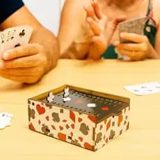 Caixa Baralho de Cartas C/ Marcador de Pontos Truco Mdf Presente