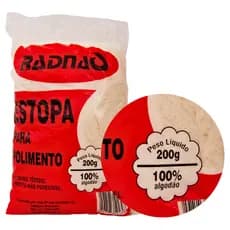 Estopa Para Polimento Limpeza Saco Com 200g Ideal para Massas N2 e Ceras em Geral
