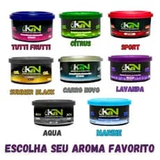 Aromatizante em gel Perfume KN automotivo Cheirinho 60g Vários Aromas