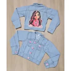 Jaqueta Jeans Feminina Juvenil Tradicional Outono Inverno