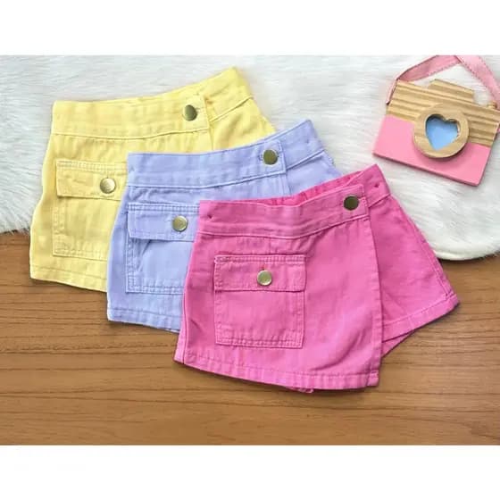 Shorts Saia Jeans Feminino Infantil