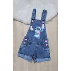 Jardineira Shorts Feminina Infantil