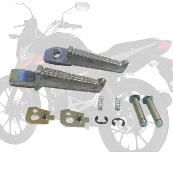 Par de Pedaleira Traseira Titan 2025 Fan 2025 Aluminio Completa Alta Qualidade