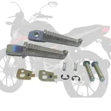 Par de Pedaleira Traseira Titan 2025 Fan 2025 Aluminio Completa Alta Qualidade