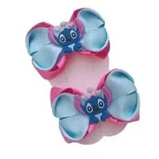 laço Stitch Acessórios Stitch par de laço Stitch laço de cabelo amora coração