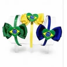 Kit tiara infantil copa do mundo tiara brasil menina acessório cabelo infantil brasil