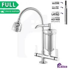 Torneira Gourmet Com Filtro Cozinha Luxo Bancada 1/4 De Volta