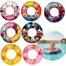 Boia Circular Inflável Infantil Personagens Disney Marvel | Piscina Praia | Menino Menina até 30kg