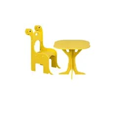 Conjunto Dino Infantil MDF Mesa Cadeira Quartos Escolas