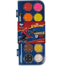 Paleta De Tinta Aquarela Homem-Aranha Dac Com 12 Cores