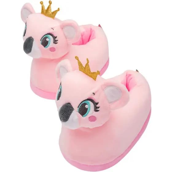 Pantufa Coala Princess Puket Em Pelúcia | 25 A 27