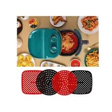 Tapete Protetor Silicone Para Air Fryer Fritadeira Universal Não Gruda - Redondo / Quadrado