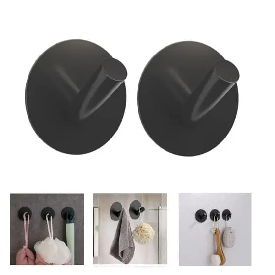 Kit Ganchos Inox Adesivo 3m Cabide De Parede Autocolante