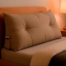 Almofada de Cabeceira Encosto Apoio para Lombar com Bolso Lateral 90x50x20cm BF Colchões