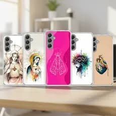 Capa SAMSUNG A16, A26, A36, A56, Capa Tpu Desenhos Capinha Case NOSSA SENHORA, CATÓLICA, SANTA MARIA
