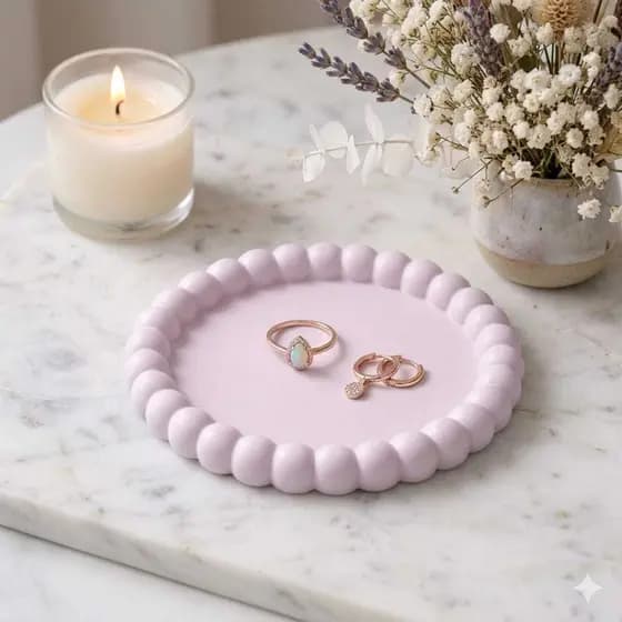 Bandeja Decorativa Bubble cor Lavanda Tendência Pinterest porta objetos
