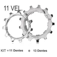 Cog Pinhão Para Cassete K7 Bike 11/12 Velocidades  kit com Cog de  11/13 Dentes Compativel Shimano Sram Sunrace e Outros