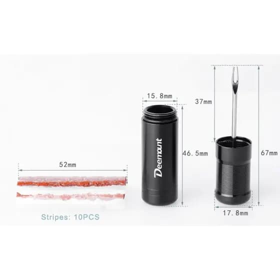 Reparo Macarrão Pneu Tubeless Bicicleta Kit Com Ferramenta e 15 Macarrão