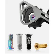 Parafuso Titânio Para Roldana Bike Cambio Traseiro M5/16mm Par